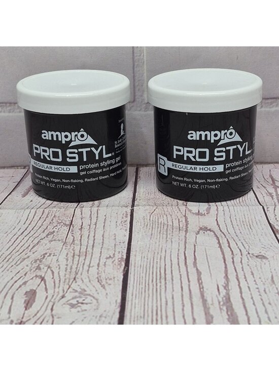 Ampro Other - (2) Ampro Pro Style Regular Hold Protein Hair Styling Gel~Non-Flaking~Vegan~6oz
